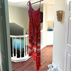 BCBG asymmetrical dress short with built in wrap longer element one shoulder